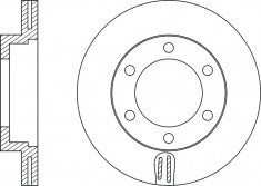 Rotor Disc, NIBK, 43512-60050, RN1090V, TOYOTA (019055)