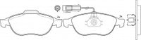 NIBK, Brake Pad, 71770957, PN0127W, ALFA ROMEO