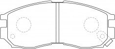 NIBK, Brake Pad, A-312WK, PN3271, AKEBONO