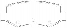NIBK, Brake Pad, D4033SN100C2, PN0883, YULON