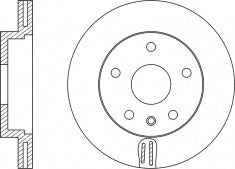 Rotor Disc, NIBK, 562043B, RN1075V, BENDIX (017319)