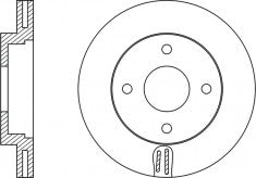 Rotor Disc, NIBK, 40206-AX000, RN22004V, NISSAN (018417)