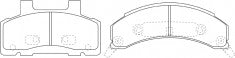 NIBK, Brake Pad, DB1904, PN0312, BENDIX