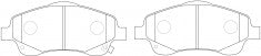 NIBK, Brake Pad, A-708WK, PN1233, AKEBONO