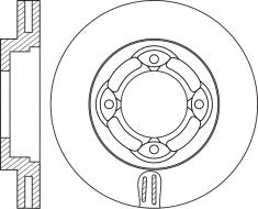 Rotor Disc, NIBK, 43512-28150, RN1534V, TOYOTA (019071)