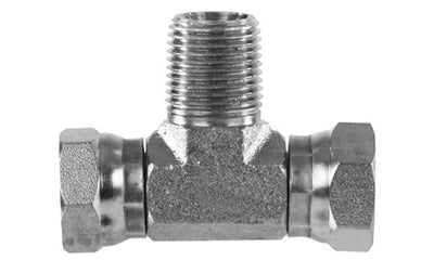 1601-08-06-06 - สามทางแยกเหล็ก ตัวผู้ 1/2" NPTF x 3/8" เกลียวตัวเมีย NPSM (085836)