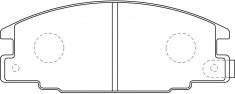 NIBK, Brake Pad, A-248WK, PN4196, AKEBONO