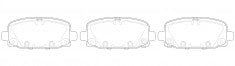 ผ้าเบรค NIBK 68353 597AA, PN0870, CHRYSLER (017667)