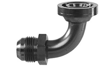 1704-08-08 - 90Â° Elbow, 1/2" JIC (3/4"-16 thread) x 1/2" Code 61 Flange hydraulic fittings (081997)