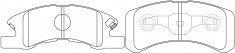 NIBK, Brake Pad, A-607K, PN6428, AKEBONO