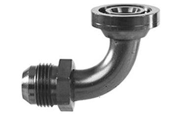 1804-08-08 - ข้องอ 90°, 1/2" JIC (3/4"-16 เกลียว) x 1/2" Code 62 ข้อต่อฟิตติ้งไฮดรอลิกหน้าแปลน (082035)