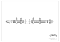 Brake Hose, CORTECO, OEM 5966948, Article number 1 9 0 1 8 1 1 7, FIAT (106895)