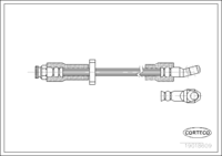 สายเบรค, CORTECO, OEM SE021744400A, หมายเลขสินค้า 1 9 0 1 8 6 0 9, SEAT (107072)