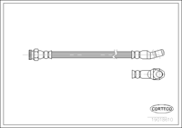 สายเบรค, CORTECO, OEM SE022744400B, หมายเลขสินค้า 1 9 0 1 8 6 1 0, SEAT (107073)