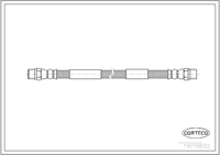สายเบรค, CORTECO, OEM 251611775B, หมายเลขสินค้า 1 9 0 1 8 6 5 2, VW (107084)