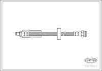 สายเบรค, CORTECO, OEM 480637, หมายเลขสินค้า 1 9 0 1 8 6 6 3, PEUGEOT (107092)