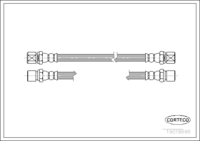 สายเบรค CORTECO OEM 562321 หมายเลขสินค้า 1 9 0 1 8 6 9 6, OPEL (107115)