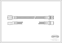 สายเบรค, CORTECO, OEM 562320, หมายเลขสินค้า 1 9 0 1 8 8 7 1, OPEL (107175)