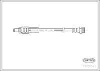 Brake Hose, CORTECO, OEM 7701348920, Article number 1 9 0 2 0 3 4 3, RENAULT (107316)