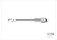 Brake Hose, CORTECO, OEM 7701204590, Article number 1 9 0 2 0 6 1 2, RENAULT (107341)