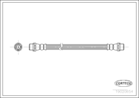 Brake Hose, CORTECO, OEM 8A0611775, Article number 1 9 0 2 0 6 5 4, AUDI (107353)