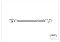 สายเบรค CORTECO OEM 811611775A หมายเลขสินค้า 1 9 0 2 0 6 5 5, AUDI (107354)