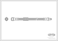 สายเบรค CORTECO OEM 2104280535 หมายเลขสินค้า 1 9 0 2 5 9 0 6, MERCEDES-BENZ (107439)