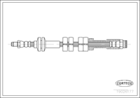 สายเบรค CORTECO OEM 46476990 หมายเลขสินค้า 1 9 0 2 6 1 7 7, FIAT (107501)
