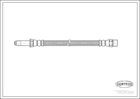 สายเบรค CORTECO OEM 7M0611776C หมายเลขสินค้า 1 9 0 2 6 3 8 6, AUDI (107557)