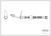 Brake Hose, CORTECO, OEM 4620100QAD, Article number 1 9 0 3 0 2 9 1, NISSAN (107862)