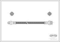 Brake Hose, CORTECO, OEM 4620189918, Article number 1 9 0 3 0 4 4 5, NISSAN (107911)
