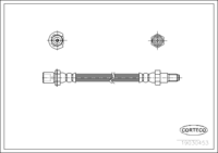 สายเบรค CORTECO สำหรับ Toyota เพลาหน้า ยาว 258mm