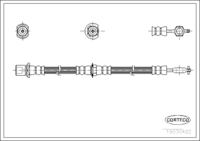 Front Axle Brake Hose for TOYOTA, Length 545mm