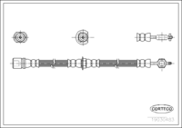CORTECO สายเบรคสำหรับ Toyota เพลาหน้า ยาว 473mm
