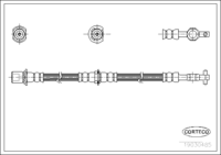 สายเบรคเพลาหน้าสำหรับTOYOTA ยาว 476mm