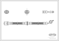 Front Axle Brake Hose for Toyota (Part No. 1 9 0 3 0 4 9 1)