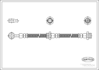Brake Hose, CORTECO, OEM 4621004A00, Article number 1 9 0 3 0 5 0 4, NISSAN (107933)