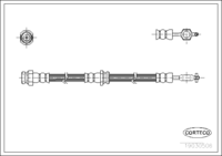 Brake Hose, CORTECO, OEM G03043980, Article number 1 9 0 3 0 5 0 6, MAZDA (107935)