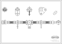สายเบรค CORTECO OEM 46410SE0013 หมายเลขสินค้า 1 9 0 3 0 5 1 8, HONDA (107942)