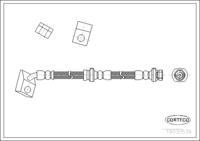 สายเบรค, CORTECO, OEM 462000000000000000, หมายเลขสินค้า 1 9 0 3 0 5 3 9, NISSAN (107949)