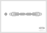 สายเบรค CORTECO OEM 4D0611707D หมายเลขสินค้า 1 9 0 3 1 0 7 0, AUDI (107957)