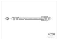สายเบรค, CORTECO, OEM 8E0611707A, หมายเลขสินค้า 1 9 0 3 1 6 4 2, AUDI (108000)