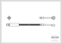 สายเบรค CORTECO OEM 96212323 หมายเลขสินค้า 1 9 0 3 1 6 8 1, DAEWOO (108009)