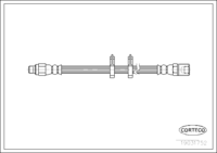 สายเบรค CORTECO OEM 13308523104 หมายเลขสินค้า 1 9 0 3 1 7 5 2, IVECO (108017)