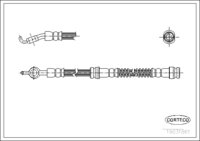 Brake Hose, CORTECO, OEM 96212323, Article number 1 9 0 3 1 8 6 1, DAEWOO (108027)