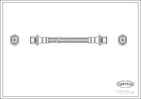 Brake Hose, CORTECO, OEM 9094702809, TOYOTA (Rear Axle, Length: 280mm)