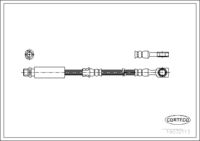 Brake Hose, CORTECO, OEM 24436541, Article number 1 9 0 3 2 1 1 3, OPEL (108046)