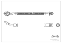 Brake Hose, CORTECO, OEM 24436542, Article number 1 9 0 3 2 1 1 4, OPEL (108047)
