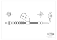 Brake Hose, CORTECO, OEM 6483798, Article number 1 9 0 3 2 1 2 9, FORD (108052)
