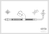 Brake Hose, CORTECO, OEM 6483797, Article number 1 9 0 3 2 1 3 1, FORD (108054)